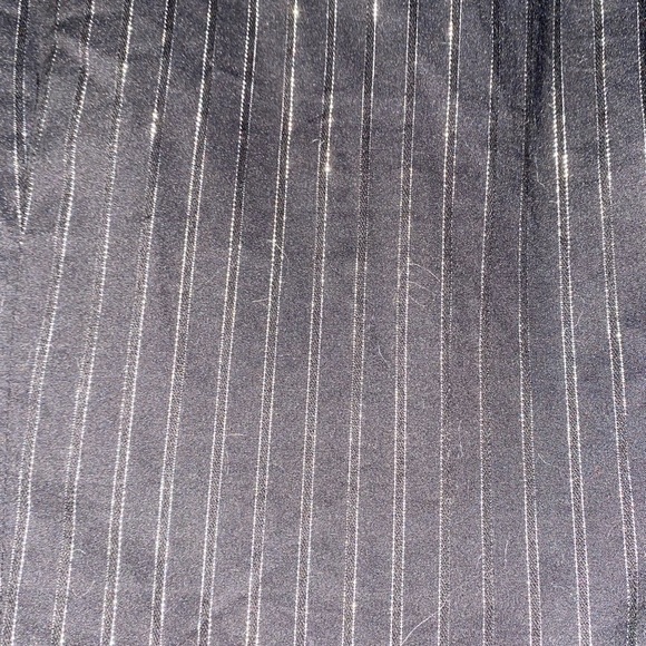 New York & Company button down Tunic blouse in Black with Silver Strips Size S - Picture 7 of 9